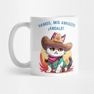 vamos andale. mexican cat Mug